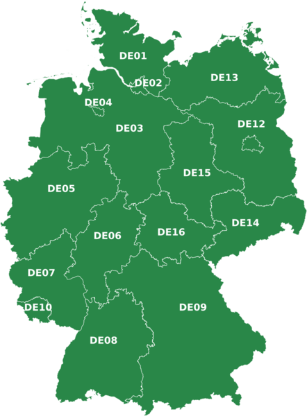 Karte der Anerkennungsstellen in Deutschland